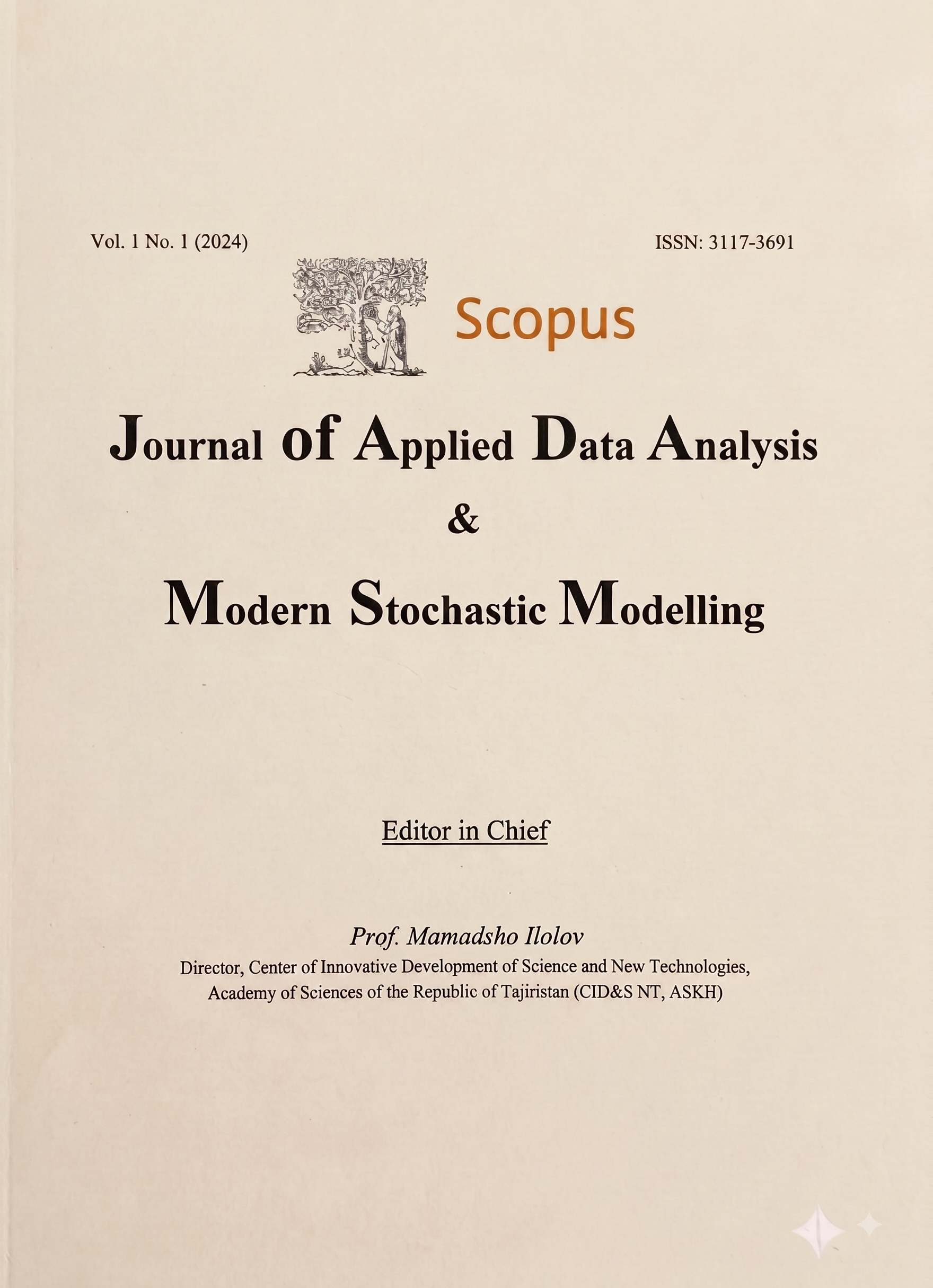 Journal of Applied Data Analysis and Modern Stochastic Modelling Cover